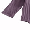 thumbnail image 5 of Baby Girl Solid Color Clothes Sets Cotton Bodysuit Tops Flared Pant Bell Bottom Outfits, 5 of 5