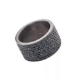 thumbnail image 4 of 8 Rowes Band Womens Stainless Steel Black&Black/Gold&White AAA CZ Ring Size 6-12, 4 of 6