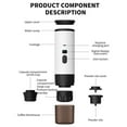 thumbnail image 3 of 3 in 1 Portable Espresso Maker Rechargeable, Travel Coffee Machine for Ground Coffee And Capsules, Self Heating Electric Coffee Maker with USB for RV, Camping, Office, 3 of 7