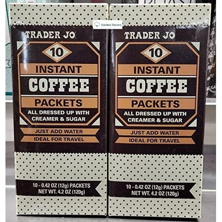 Trader Joe’s 10 Instant Coffee Packets Box 4.2oz 120g (Two Boxes)