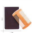 thumbnail image 2 of Peine para Barba CHAO Madera de Durazno con Funda de Cuero, 2 of 5