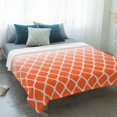 thumbnail image 4 of Orange Ombre Stripe Blanket Soft Cozy Warm Throw Blanket for Couch, Plush Fuzzy Flannel Fleece Blankets for Sofa, Modern Abstract Art Gradient Striped Bed Blankets Lightweight Gifts for Men, 50"x80", 4 of 9