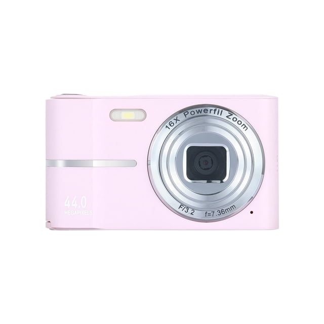 Cámara digital Meitianfacai 16X 44MP CMOS con cable de carga, color rosa