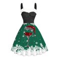 thumbnail image 4 of Krdevn Décoration de Noël, Robe Formelle Élégante avec Col et Imprimé Verre à Vin, 4 of 4