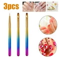 thumbnail image 3 of Durable Nail Art UV Gel Brush Collection Non-Corroding & Resistant to Deformation for Professional Use 3pcs, 3 of 9