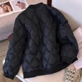 thumbnail image 4 of Edvintorg Women Jacket Winter 2025 Fashion Round Neck Plaid Thickened Buttons Cotton Jacket with Warm Plush Jacket, 4 of 4