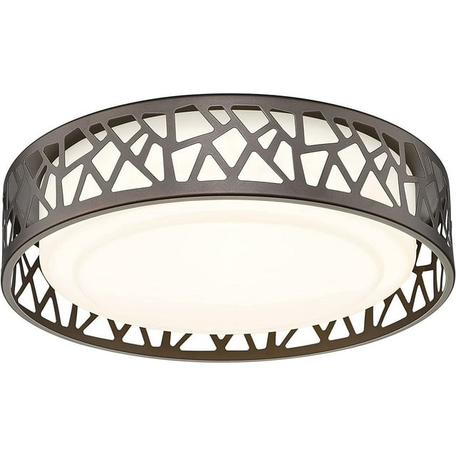 AIR-LED Flush Mount Ceiling Light,14" 24W 1560LM Dimmable Round Deco Lighting Fixture, Oil Rubbed Bronze Finished, 5CCT Selectable,ETL Listed for Kitchen, Bedroom, Laundry, Hallway, Porch,Stairs
