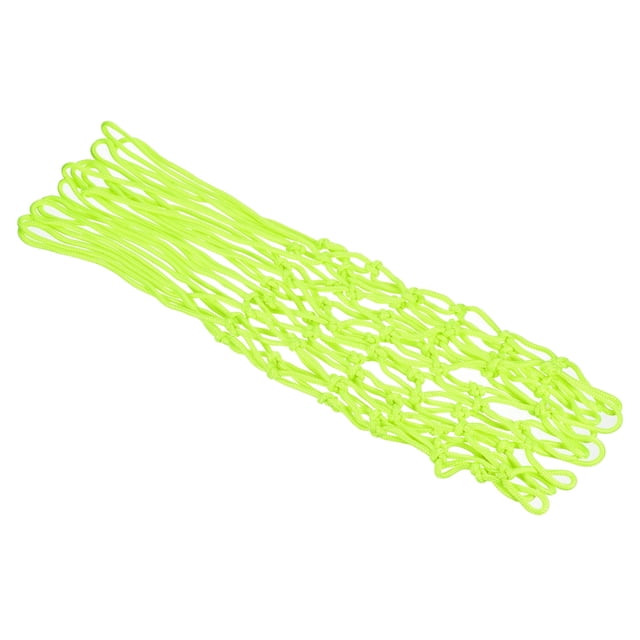 Unique Bargains 19.7' Luminous Basketball Net Replacement 12 Loops Portable Outdoor Hoop Goal Mesh, Yellow