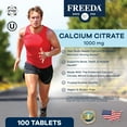 thumbnail image 2 of Freeda Calcium Citrate Supplement | 1000 mg per Serving | Vegan, Kosher Bone Health Support | Calcium Tablets Without Vitamin D | 100 Count, 2 of 7