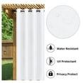 thumbnail image 3 of Easy-Going Outdoor Curtains for Patio Waterproof Cabana Grommet Curtain Panel, White, 100 x 108 inch, One Panel, 3 of 7