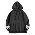 thumbnail image 6 of Fashion Hoodie for Womens Plus Size Pullover Casual Printed Round Neck Long Sleeved Loose Hooded Sweatshirts, 6 of 6