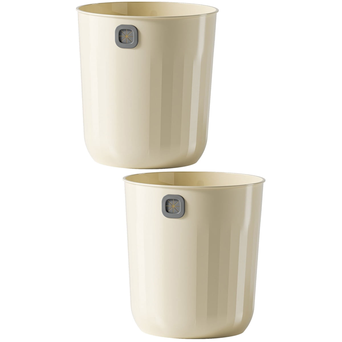 Masteelf 2pcs Trash Can No Lid Garbage Can Waste Basket Garbage Container for Bathroom