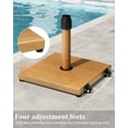 thumbnail image 2 of Pellebant 45 LBS Patio Umbrella Base with Wheels Heavy Duty Outdoor Patio Market Umbrella Stand, Brown, 2 of 6