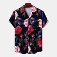 thumbnail image 2 of Leesechin Men's Hawaiian Shirts Big and Tall Party Shirts Short Sleeves Printed Button Down Summer Beach Shirts Tops on Clearance, 2 of 9