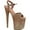 Rose Gold Glitter/Rose Gold Glitter, variant on Women's Pleaser Flamingo 810LG Ankle-Strap Sandal