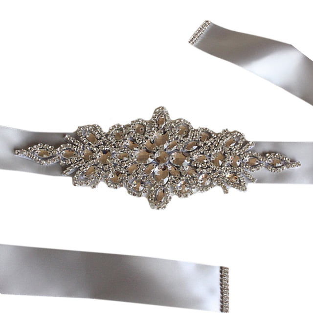 Wedding Ribbons Bridal Belt Dress Prom Crystal belt; Bridal prom Sashes Evening Party Handmade Rhinestones Waistband