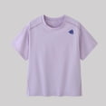 thumbnail image 4 of ITSAME Boys Girls Athletic Shirts, Crewneck Tops Cotton Quick-Dry Letter Print Summer Sport T-Shirts Purple Size 14-15, 4 of 4