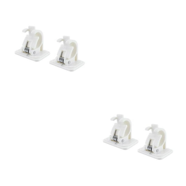 Soidarity De bastidores para caña de pescar, abrazadera para caña de pescar, Clips resistentes al desgaste, soportes multifuncionales para el Blanco 2piezas
