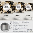 thumbnail image 4 of Designart "Harmonious Beige Rose Elegance II" Floral Black Large Square Mirror - Square Bedroom Mirror Printed Wall Decor - Cottage Square Printed Wall Mirror Art, 4 of 5