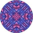 thumbnail image 1 of Ahgly Company Machine Washable Indoor Round Transitional Purple Amethyst Purple Area Rugs, 4' Round, 1 of 7