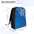 thumbnail image 4 of Honeii Blue Christmas With Snowflakes Print Laptop Backpack for Work, College, Travel, Daily Backpacks for Men Women, Sport Rucksack,Computer Bag, 4 of 8