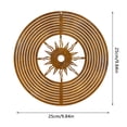 thumbnail image 3 of Metal Sun Wind Hanging Ornament Garden 3D Rotating镂空 Wind Vane Weathervane For Outdoor Patio Yard, 3 of 6