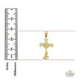 thumbnail image 3 of 14k Yellow Gold Religious Crucifix Pendant - Height 28 MM Width 18 MM/Avg. Weight 2 Grams, 3 of 9