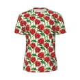 thumbnail image 5 of Wukai Rose Flowers Print Men's Short-Sleeved Mesh T-Shirt,Quick-Dry Short Sleeve Workout T-Shirt-Medium, 5 of 8