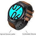 thumbnail image 2 of TRAHOO-Compatible with Ticwatch Pro 5 Smartwatch Bands, 24mm Leather Silicone Breathable Replacement Smartwatch Strap Wristband Compatible for Ticwatch Pro 5 Android Smartwatch, 2 of 4