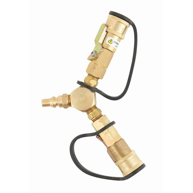 Marshall Excelsior Propane Adapter Fitting ME23YP Y Adapter; Brass; Single; With Two 1/4 Inch Plug; With Retail Packaging