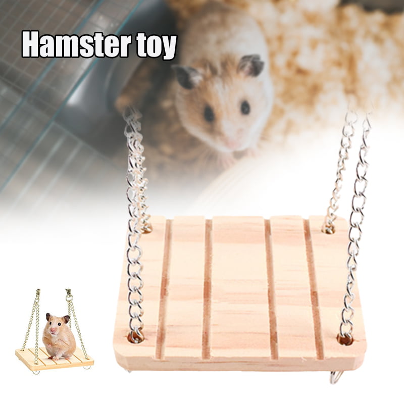 Mini Bamboo Swing Toy Hamster Playing Toy Bamboo Small Swing Toy for Little Pets 