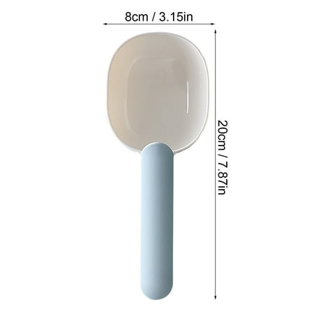 

Fsqjgq Cooking Utensils Set with Holder Rainbow Long Handle Measuring Spoon with Clip Cute Scoop Rice Digging Flour Digging Rice Baking Pet Feeding Dog Cat Food Abs Blue