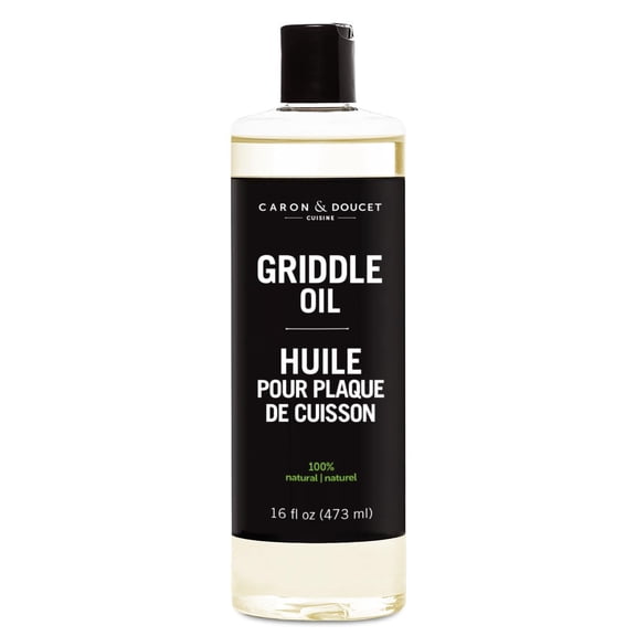CARON & DOUCET Griddle Seasoning & Cleaning Oil | 100% Plant-Based & Food Grade | Best for Seasoning, Restoring, Curing and Care (16 oz)