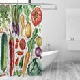 thumbnail image 2 of Watercolor Vegetables Shower Curtains Waterproof Fabric Shower Curtain Bathroom with Hooks Washable Bathroom Shower Curtains 60x72 Inch Home Decor, 2 of 6