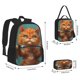 thumbnail image 2 of Balery Strong Kitten Lifting Weights Mochila escolar 3 en 1 para niños: mochila resistente con lonchera térmica y estuche para lápices. Mochila escolar para niños y niñas., 2 of 7