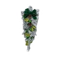 thumbnail image 2 of AMLESO Christmas Teardrop Bow Swag Artificial Wreath for Front Door Home Xmas Decor Green, 2 of 8