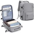 thumbnail image 1 of Mochila Viaje Cabina Avion 40x20x25 Mujer Ryanair Maleta para Cabina de avion Equipaje de Mano 45x36x20 Easyjet Mochila de Senderismo Mochila para Portatil Impermeable hombre con Cargador USB(gris), 1 of 7