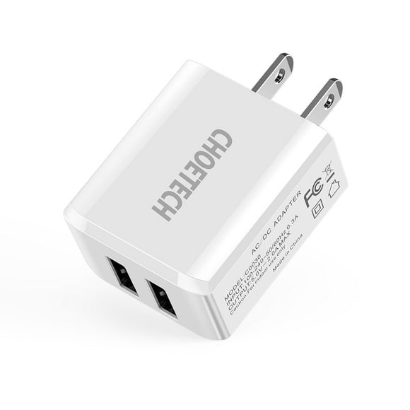Cargador de Pared Choetech Dual USB Carga Rapida