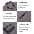 thumbnail image 4 of COOFANDY Men's Long Sleeve Dress Shirt Plaid Collar Casual Button Down Shirts, 4 of 6
