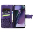 thumbnail image 2 of Wallet Case for Motorola Moto G Power 5G 2024, Butterfly Embossed PU Leather Magnetic Closure Kickstand Card Slots with Wrist Strap for Girls Women for Motorola Moto G Power 5G 2024, Purple, 2 of 4
