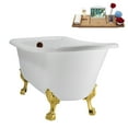 thumbnail image 4 of 58" Streamline N4860GLD-ORB Soaking Clawfoot Tub and Tray With External Drain in Matte Oil Rubbed Bronze and Polished Gold Clawfeet, 4 of 10