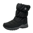 thumbnail image 1 of Botas de nieve para mujer, botines cálidos con cremallera lateral de invierno unisex, forro polar grueso, zapatos para caminar al aire libre impermeables y resistentes al frío, 1 of 5