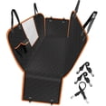 thumbnail image 1 of Femuar Funda para asiento de coche para perro, impermeable, antideslizante, para asiento trasero con bolsillos de almacenamiento, ventana visual de malla, resistente a los arañazos, funda para asiento, 1 of 5