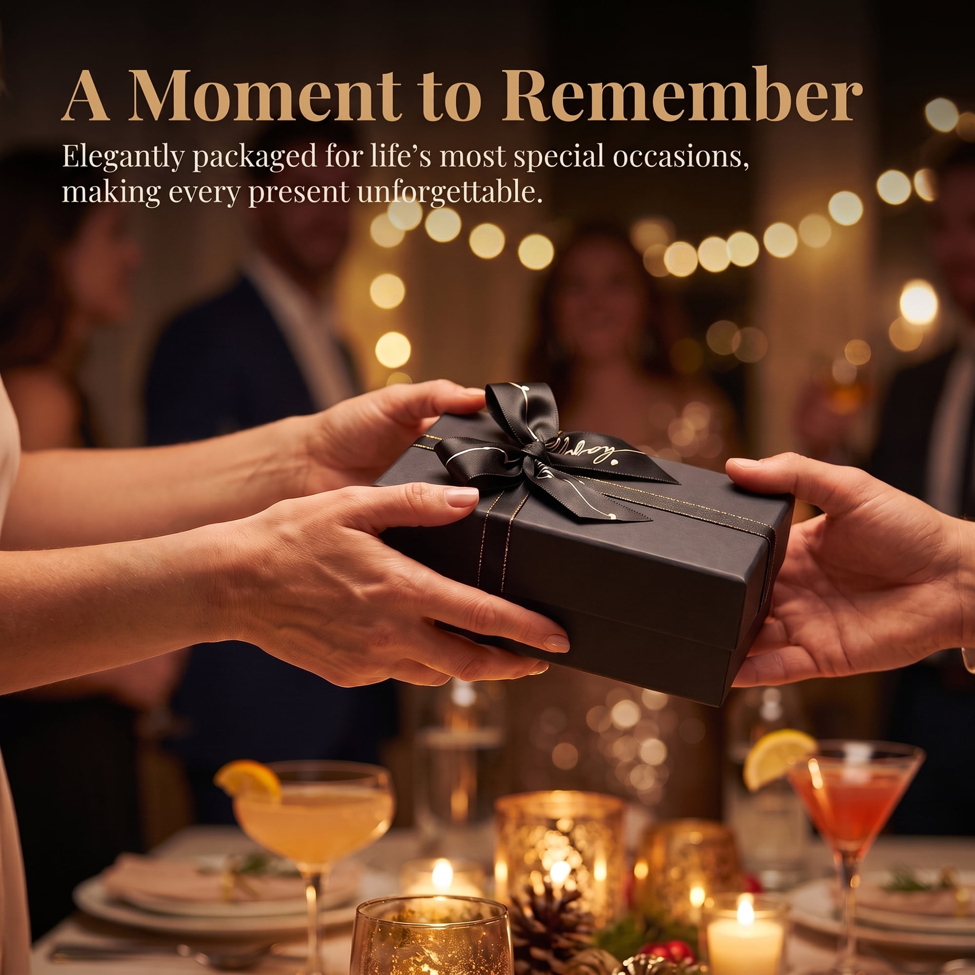 Unique Bargains 6Pcs Elegant Rigid Present Boxes for Gift Packaging Black 5.5"x3.1"x2"