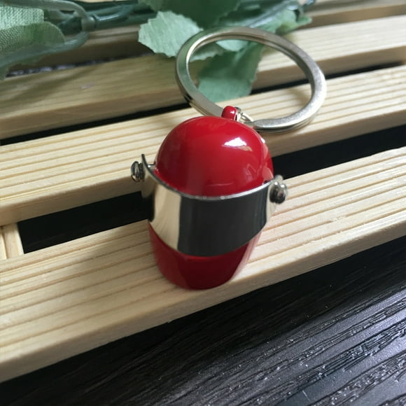 TopOne Car Keychain Delicate Simulation Motorcycle Helmet Pendant Key Ring Chain