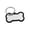 Black, variant on Klonfd Stainless Steel Engraved Glitter Bone Shape ID Double Custom Text Lightweight Cat Name