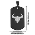 thumbnail image 2 of Stainless Steel Mythical Minotaur Head Dog Tag Keychain Circle Ring, 2 of 2