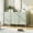 Matt gray green, variant on Huisuilinss Fluted 5 Drawers Dresser for Bedroom, 48" Tall Modern Dresser,Chest of Drawers, Gold Accents,Wood Storage Dressers Organizer,Anti-Tipping for Bedroom, Living Room,Hallway, Entryway
