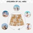 thumbnail image 6 of Hawaii Flowers Tropical Leaves Line Art Boys' Swim Trunks Board Shorts Beach Pants Bathing Bottoms L, 6 of 8