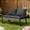 Loveseat/Gray, variant on Ainfox 7 Pcs Outdoor Patio Furniture Sofa Set on Sale, Brown Rattan Blue Cushions